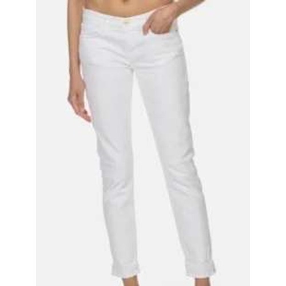FRAME 31 White Jeans Women Le Garçon‎ Slim Boyfriend Mid Rise Ankle in Blanc